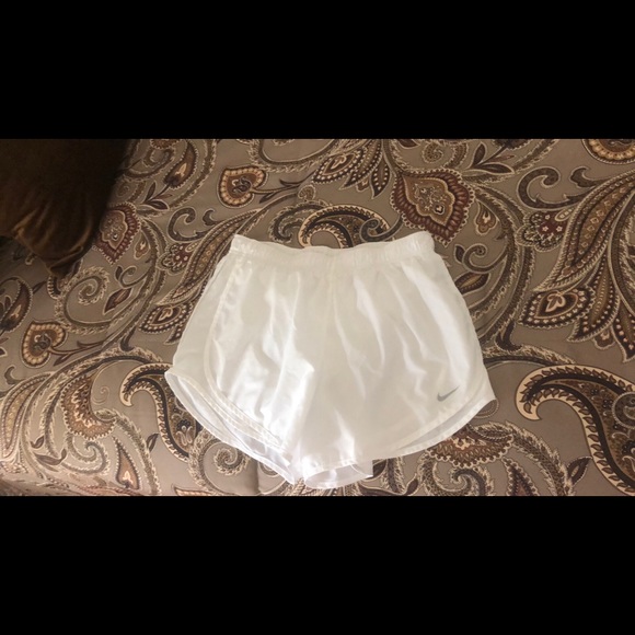 Nike Pants - Ladies white Dry-Fit Nike Shorts